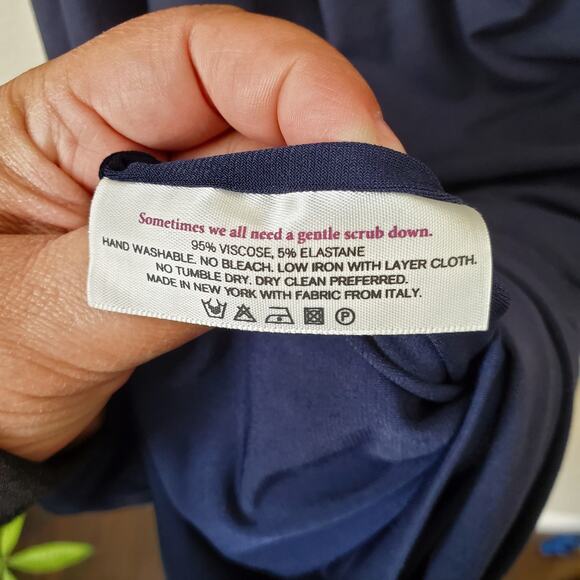 MM LaFleur Blue Stretch Jersey Casey Dress 1X Modern Bodycon Corporate Chic - Picture 6 of 12